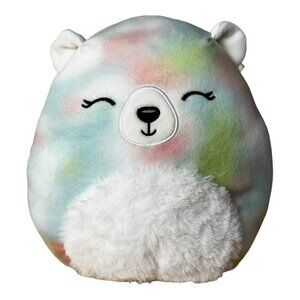 Squishmallows Mystery Squad Rainbow Bear 8” Fuzzy Plush Belly Tie Dye